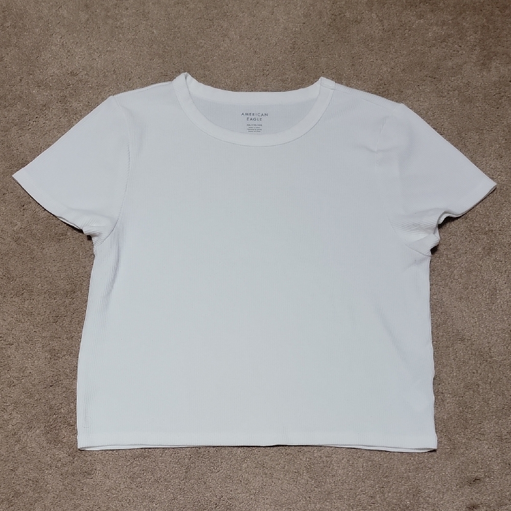 American Eagle Outfitters Women's Short Sleeve White Tee